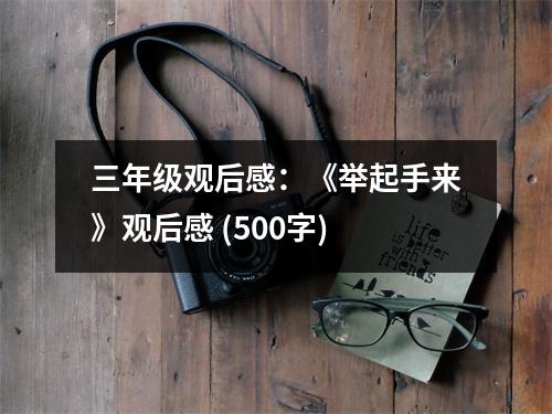 三年級觀后感：《舉起手來》觀后感 (500字)