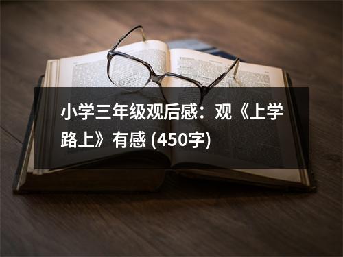 小學(xué)三年級(jí)觀后感：觀《上學(xué)路上》有感 (450字)