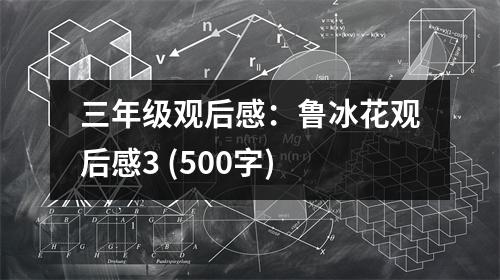 三年級(jí)觀后感：魯冰花觀后感3 (500字)