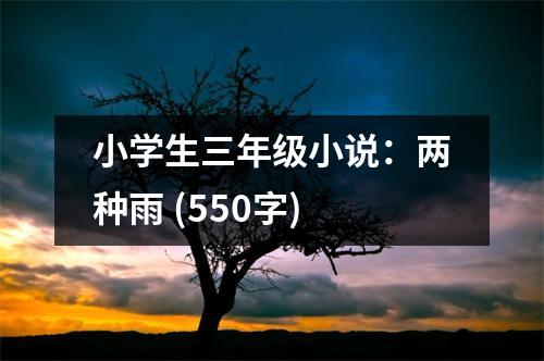 小學(xué)生三年級小說：兩種雨 (550字)