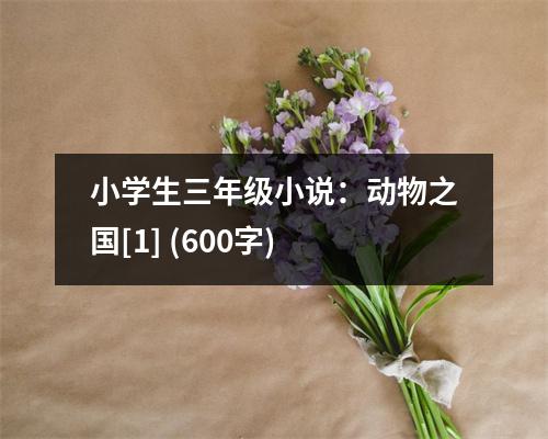 小學(xué)生三年級小說：動物之國[1] (600字)