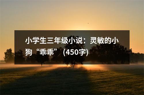 小學(xué)生三年級小說：靈敏的小狗“乖乖” (450字)
