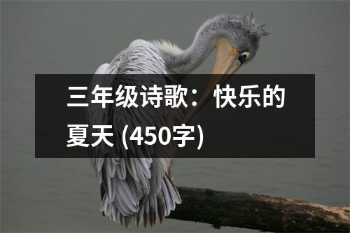 三年級(jí)詩(shī)歌：快樂(lè)的夏天 (450字)