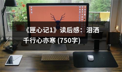 《匣心記1》讀后感：淚灑千行心亦寒 (750字)