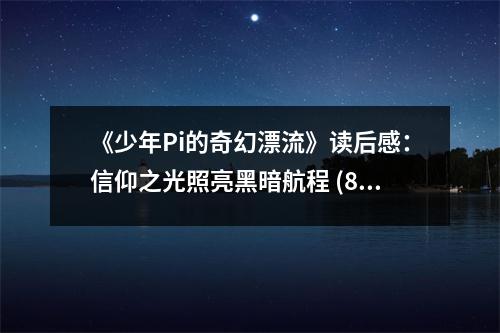《少年P(guān)i的奇幻漂流》讀后感：信仰之光照亮黑暗航程 (800字)