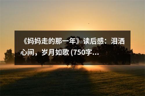 《媽媽走的那一年》讀后感：淚灑心間，歲月如歌 (750字)