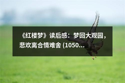 《紅樓夢》讀后感：夢回大觀園，悲歡離合情難舍 (1050字)