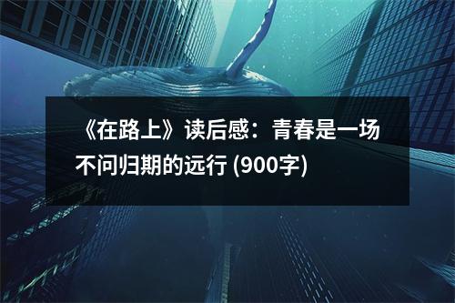 《在路上》讀后感：青春是一場(chǎng)不問歸期的遠(yuǎn)行 (900字)
