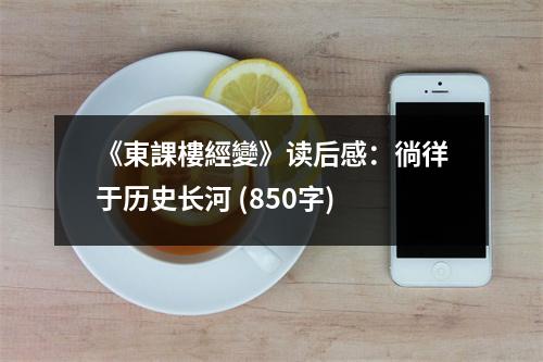 《東課樓經(jīng)變》讀后感：徜徉于歷史長(zhǎng)河 (850字)