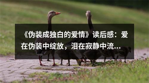 《偽裝成獨白的愛情》讀后感：愛在偽裝中綻放，淚在寂靜中流淌 (950字)
