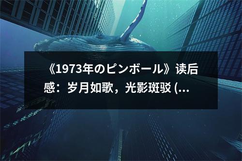 《1973年のピンボール》讀后感：歲月如歌，光影斑駁 (650字)