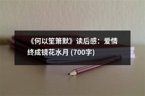 《何以笙簫默》讀后感：愛情終成鏡花水月 (700字)