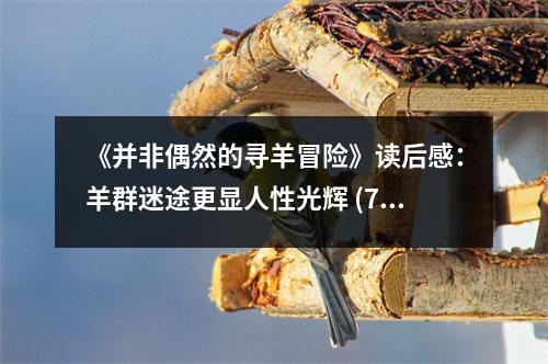 《并非偶然的尋羊冒險(xiǎn)》讀后感：羊群迷途更顯人性光輝 (750字)