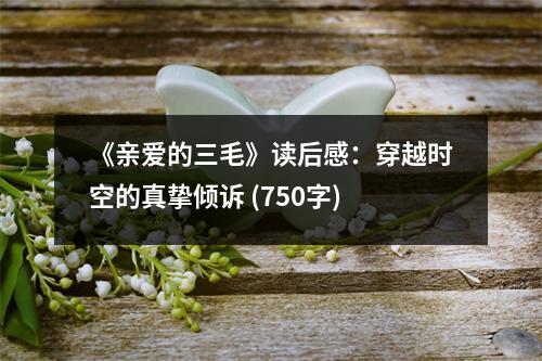 《親愛的三毛》讀后感：穿越時(shí)空的真摯傾訴 (750字)