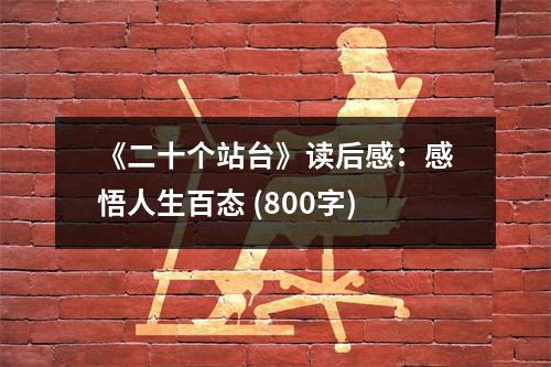 《二十個站臺》讀后感：感悟人生百態(tài) (800字)