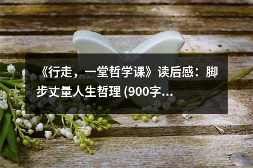 《行走，一堂哲學(xué)課》讀后感：腳步丈量人生哲理 (900字)