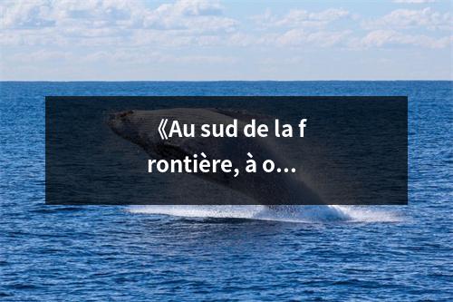 《Au sud de la frontière, à ouest du soleil》讀后感：沐浴陽(yáng)光，追尋邊境的浪漫之旅 (700字)