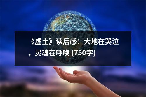 《虛土》讀后感：大地在哭泣，靈魂在呼喚 (750字)