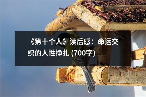 《第十個(gè)人》讀后感：命運(yùn)交織的人性掙扎 (700字)