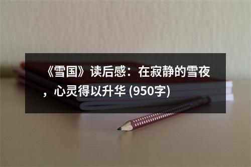 《雪國(guó)》讀后感：在寂靜的雪夜，心靈得以升華 (950字)