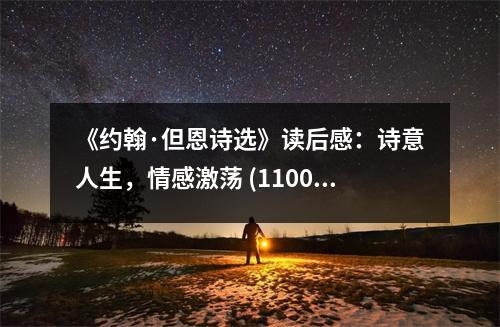 《約翰·但恩詩選》讀后感：詩意人生，情感激蕩 (1100字)