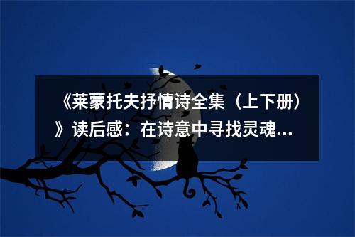 《萊蒙托夫抒情詩全集（上下冊）》讀后感：在詩意中尋找靈魂的共鳴 (900字)