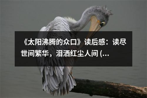 《太陽沸騰的眾口》讀后感：讀盡世間繁華，淚灑紅塵人間 (700字)