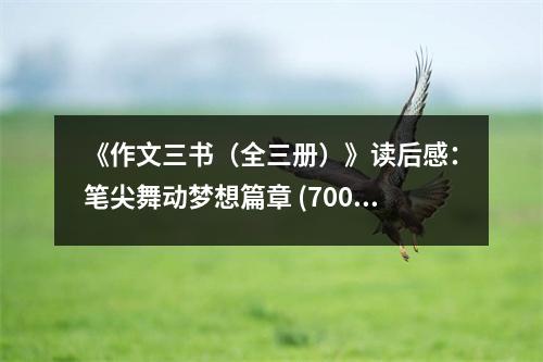《作文三書(shū)（全三冊(cè)）》讀后感：筆尖舞動(dòng)夢(mèng)想篇章 (700字)