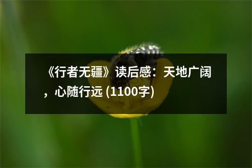《行者無疆》讀后感：天地廣闊，心隨行遠(yuǎn) (1100字)
