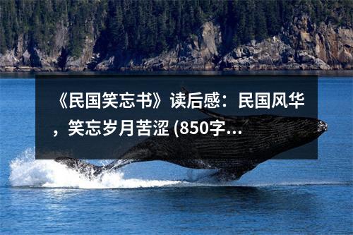 《民國(guó)笑忘書》讀后感：民國(guó)風(fēng)華，笑忘歲月苦澀 (850字)