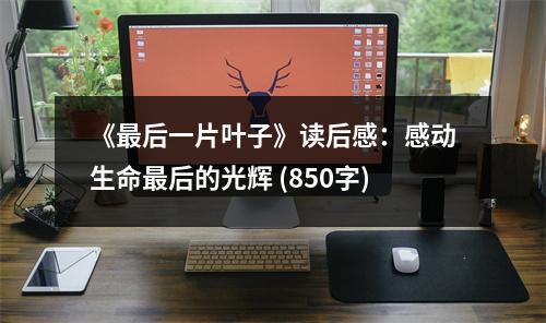 《最后一片葉子》讀后感：感動(dòng)生命最后的光輝 (850字)