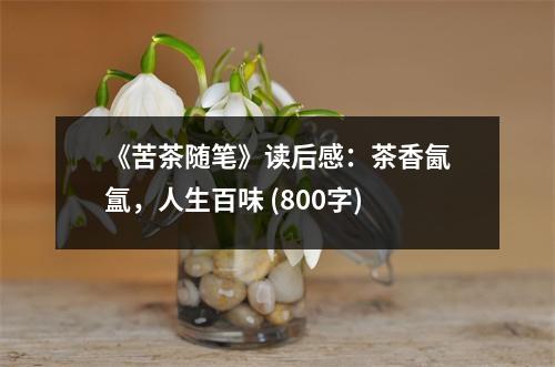 《苦茶隨筆》讀后感：茶香氤氳，人生百味 (800字)
