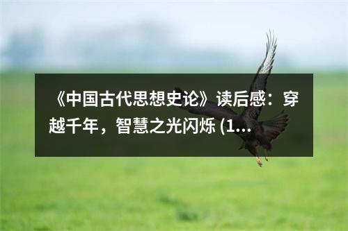 《中國(guó)古代思想史論》讀后感：穿越千年，智慧之光閃爍 (1050字)