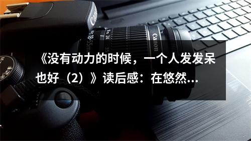 《沒(méi)有動(dòng)力的時(shí)候，一個(gè)人發(fā)發(fā)呆也好（2）》讀后感：在悠然時(shí)光中尋找自我救贖 (700字)