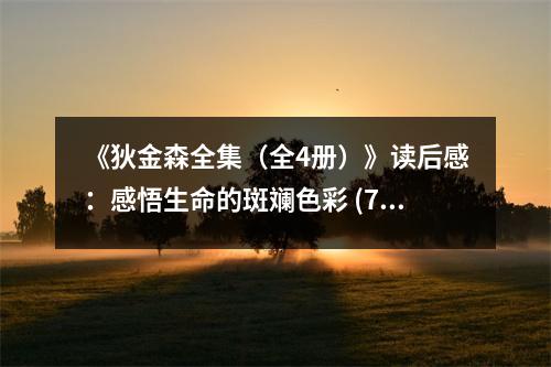 《狄金森全集（全4冊(cè)）》讀后感：感悟生命的斑斕色彩 (750字)