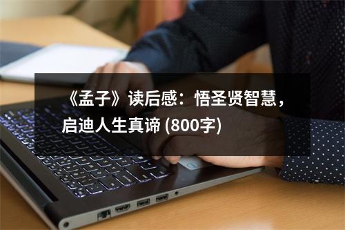 《孟子》讀后感：悟圣賢智慧，啟迪人生真諦 (800字)
