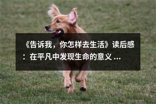 《告訴我，你怎樣去生活》讀后感：在平凡中發(fā)現(xiàn)生命的意義 (700字)
