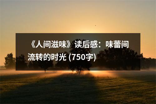 《人間滋味》讀后感：味蕾間流轉(zhuǎn)的時光 (750字)