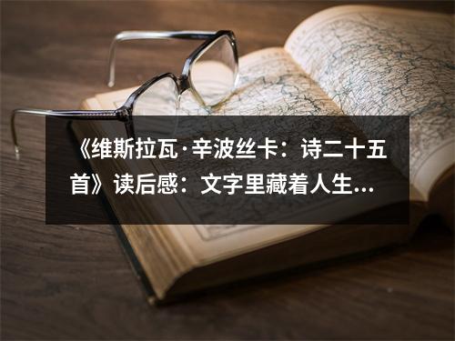 《維斯拉瓦·辛波絲卡：詩(shī)二十五首》讀后感：文字里藏著人生哲理 (850字)