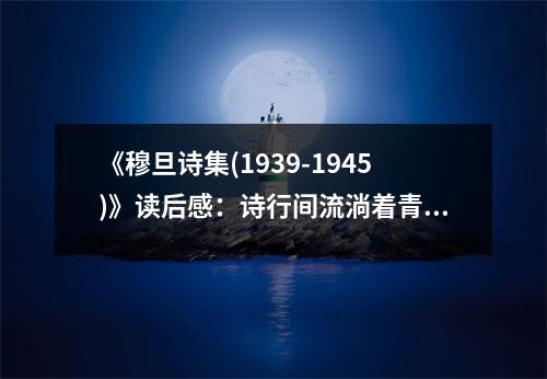《穆旦詩(shī)集(1939-1945)》讀后感：詩(shī)行間流淌著青春的淚痕 (800字)