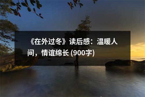 《在外過冬》讀后感：溫暖人間，情誼綿長 (900字)