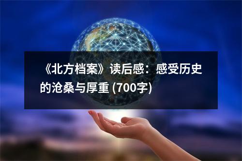 《北方檔案》讀后感：感受歷史的滄桑與厚重 (700字)