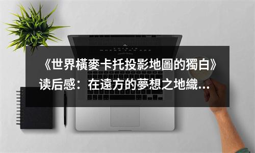 《世界橫麥卡托投影地圖的獨白》讀后感：在遠方的夢想之地織織絲綢 (850字)