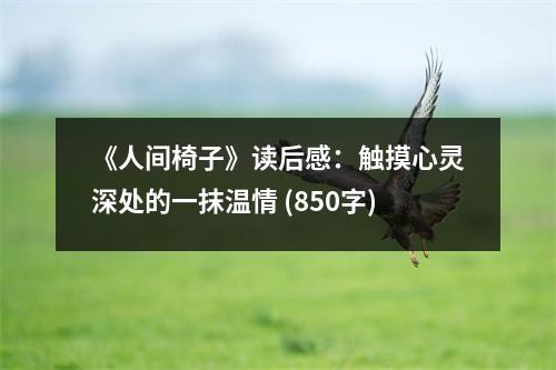 《人間椅子》讀后感：觸摸心靈深處的一抹溫情 (850字)