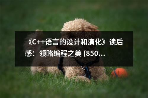 《C++語言的設(shè)計(jì)和演化》讀后感：領(lǐng)略編程之美 (850字)