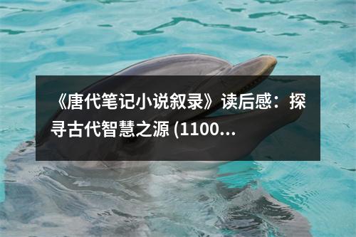 《唐代筆記小說敘錄》讀后感：探尋古代智慧之源 (1100字)