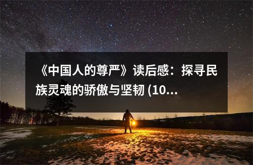 《中國(guó)人的尊嚴(yán)》讀后感：探尋民族靈魂的驕傲與堅(jiān)韌 (1050字)