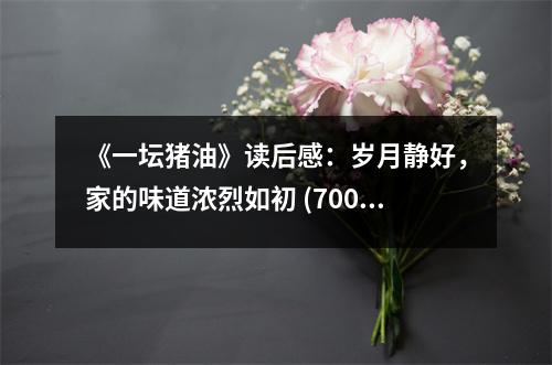 《一壇豬油》讀后感：歲月靜好，家的味道濃烈如初 (700字)