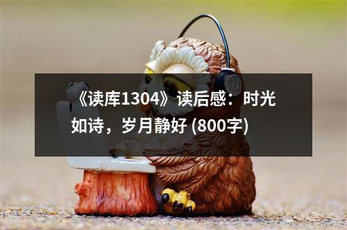 《讀庫1304》讀后感：時光如詩，歲月靜好 (800字)