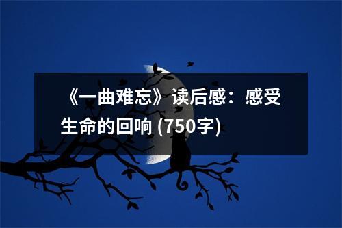 《一曲難忘》讀后感：感受生命的回響 (750字)